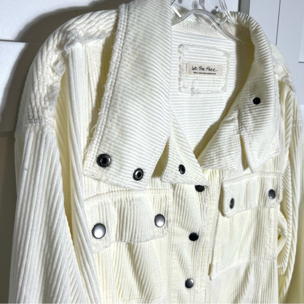 We the Free Women's Off White Corduroy Shirt Dress in Size S - Picture 5 of 16